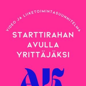 Osta video ja saa selkeyttä miten starttirahaa haetaan ja miksi. Miten se voisi olla mahdollista sinullekin ja miten teet hyvän hakemuksen liitteineen.